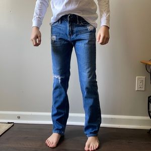 abercrombie, size 12 boys, distressed blue jeans